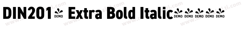 DIN2014 Extra Bold Italic字体转换